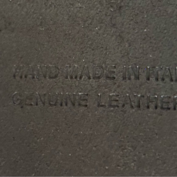 Vintage NWOT Sz S Club Monaco Black Leather Belt w Silver Buckle Handmade Italy - Picture 3 of 7